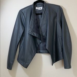 Comfy faux leather suede lined jacket